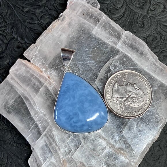 Common Blue Opal Pendant Crystal Stone Jewelry - Picture 7 of 8